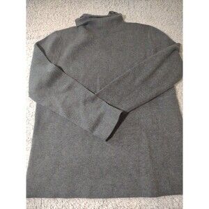 J Jill Sweater Womens M Dark Grey Cotton Nylon Blend